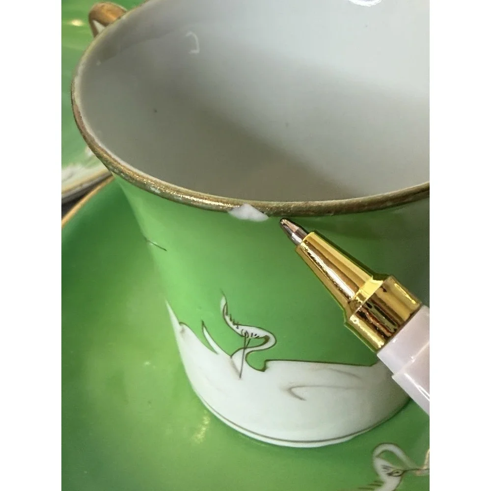 VTG Set 7 Tashiro Shoten Japan Art Deco Chocolate Coffee Pot Demitasse 1920-1930
